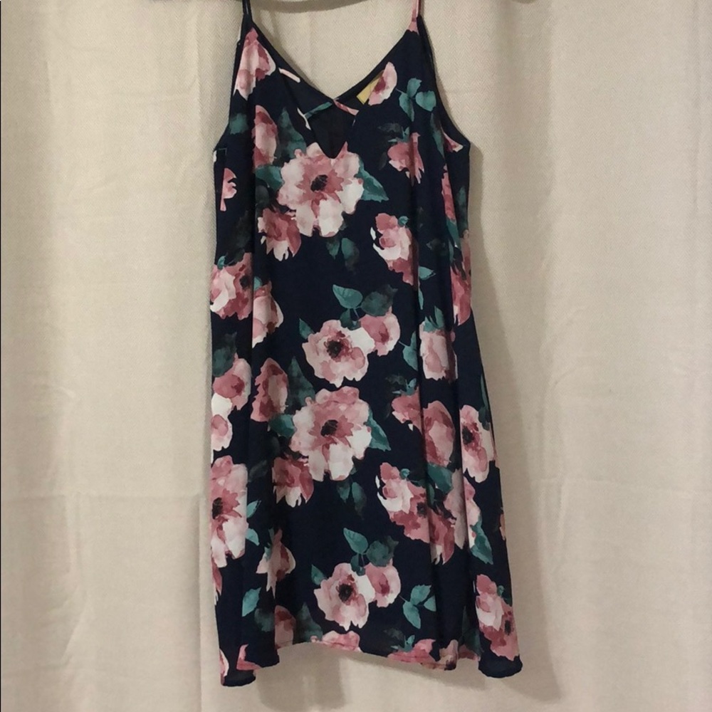 Ivy & Leo Dress, Size Small, Navy Blue, Floral